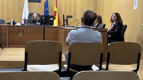 El acusado, durante el juicio en Ourense