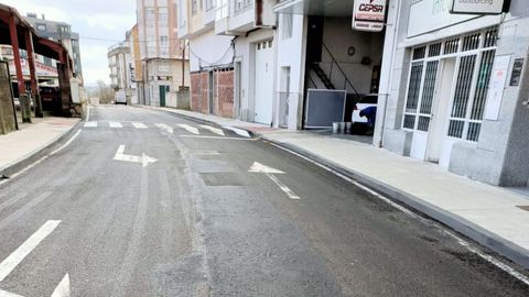 Vista de la calle del Calvario, en el tramo cercano al campo de la feria.