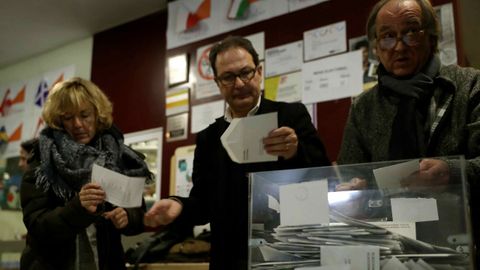 Recuento en el Instituto Jaume Balmes de Barcelona