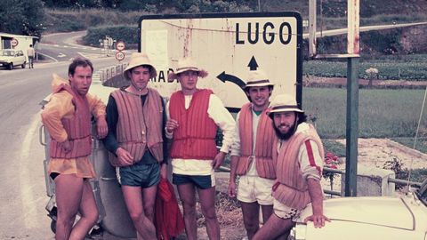 Unha das poucas fotograf�as nas que aparece o grupo ao completo durante a viaxe.