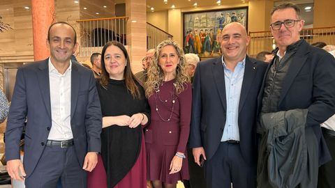 El presidente de la Autoridad Portuaria de Ferrol, Francisco Barea; la senadora del PP, Vernica Casal; la delegada territorial de la Xunta en Ferrol, Martina Aneiros; el nuevo jefe de la plana del Sector de Trfico de la Guardia Civil, Jos Antonio Lobeiras; y el jefe de la Polica Local de Ferrol, Jos Antonio Chao