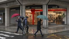 Lluvia, este lunes, en Carballo