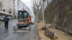 Obras en la calle Pena Trevinca.