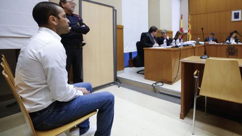 Dani Alves, en una sesin del juicio