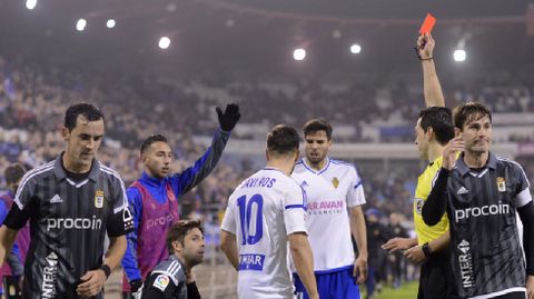 Verds recibe la tarjeta roja en Zaragoza