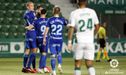 gol Lolo Coris Rodri Edu Cortina Elche Real Oviedo Martinez Valero.Lolo celebra su tanto ante el Elche con Coris, Rodri y Edu Cortina