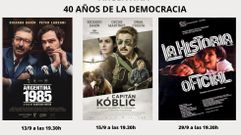 Cartel del ciclo de cine  Argentina. 40 a�os de democracia 