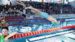 Salida de una de las pruebas del fin de semana en la piscina Carballo Calero