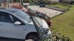 Imagen del accidente en el aparcamiento del supermercado de Sada