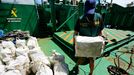 Una peque�a parte de los 30.000 kilos requisados en el Arconian. 