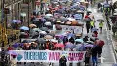 Manifestaci�n en Santiago en el D�a das Letras Galegas