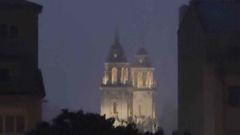 Gran tormenta con rayos y lluvia en Lugo