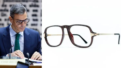 Las famosas gafas que sac� Pedro S�nchez durante la comisi�n de investigaci�n del caso Koldo generaron todo tipo de debates en redes.