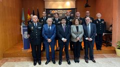 Los subdelegados del Gobierno, con los nuevos comisarios de Polic�a Nacional en Galicia.