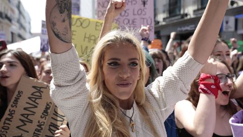 Valeria Quer, en mayo del 2018, en una manifestaci�n contra la sentencia de La Manada