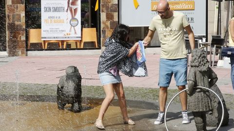 Las fuentes, una forma de refrescarse en la ciudad del L�rez.