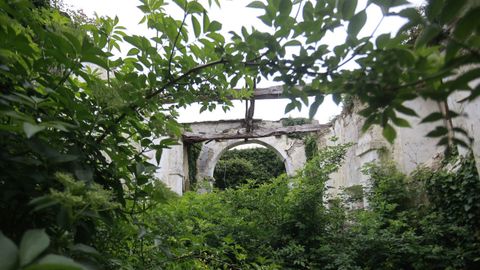 La vegetacin cubre parte de la vieja iglesia.