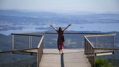 Mirador de Pico Muralla en Lousame, con la ra de Arousa al fondo