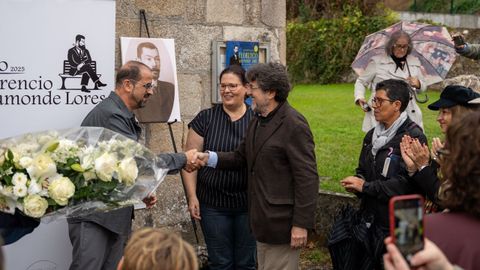 bergondo.Henrique Monteagudo, el presidente de la Real Academia Galega (RAG), fue uno de los asistentes al acto de homenaje