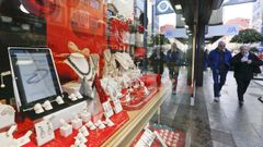 Escaparate de una joyer�a en Vilalba.