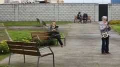 Vecinas del Agra, ayer en el parque del Observatorio