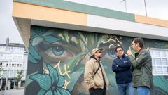 Mural de Sokram en Oroso, dentro del proyecto Arte no Cami�o