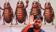 El fundador del partido de las cucarachas, Abhijeet Dipke, en una imagen de archivo, reivindica que el desempleo y la precariedad solo permiten a los j�venes ser �par�sitos�.