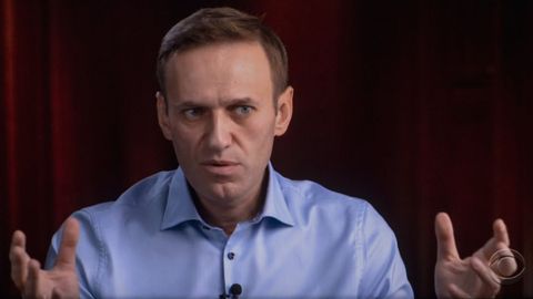 Navalny, durante una intervencin en una televisin alemana en 2020