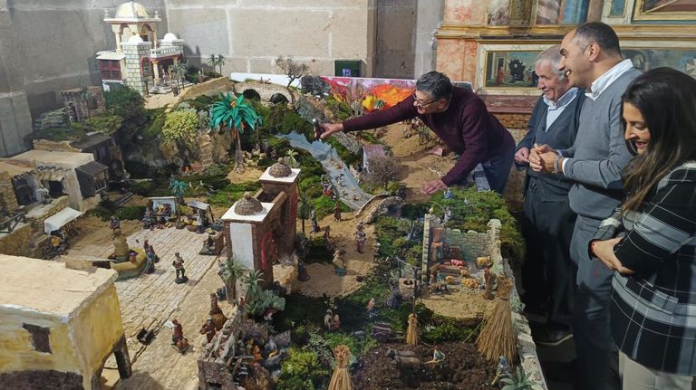 El Beln se encuentra en la iglesia del monasterio de Poio y se puede visitar por las tardes