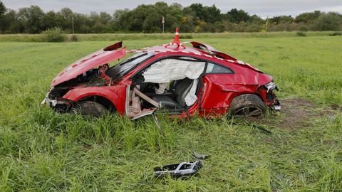 As� qued� el coche tras el impacto