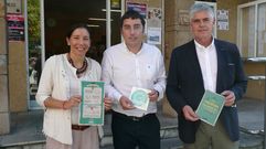 De izquierda a derecha, Mar S�enz, de Ecoembes; Gerardo Sanz, alcalde y Santiago Fern�ndez, gerente de Cogersa