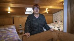 Blanca Coromoto, en la vivienda que tiene al lado del parque de Bonaval, y que actualmente est� cerrada por mandato municipal
