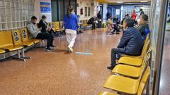 Una sala de espera del Hospital Montecelo, en Pontevedra