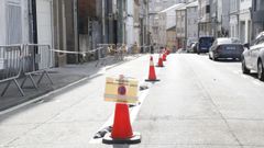 Las obras del carril bici a su paso por el barrio de A Residencia. 