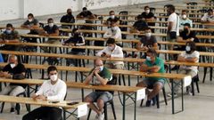 Ex�menes en el recinto de Punta Arnela el pasado verano