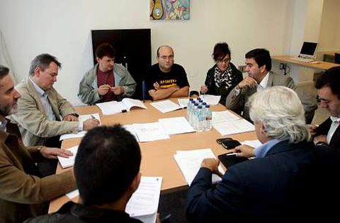 Reuni�n de trabajo en el 2009 para impulsar Galicia Central, un proyecto que no lleg� a concretarse.