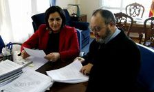 Rodr�guez y Garc�a, al t�rmino del encuentro mantenido ayer en el despacho de la alcaldesa.