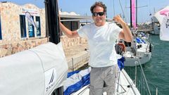 Pancho Gonz�lez, miembro del Club N�utico Deportivo de Ribeira.