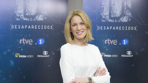 Silvia Intxaurrondo cuando ejerca de presentadora del programa  Desaparecidos , de La 1 de TVE