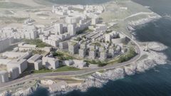 Recreación del último proyecto planteado para edificar en As Percebeiras, en Labañou.