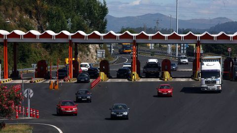 Peaje de la AP-9 en Vilaboa, entre Pontevedra y Vigo