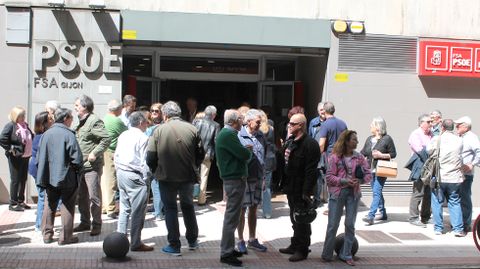 La Casa del Pueblo de Gij�n, durante las primarias del pasado mes de mayo