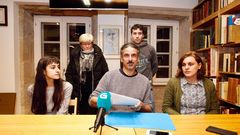 Miembros del comit electoral de En Marea en la rueda de prensa ofrecida este jueves