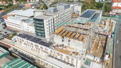 Vista aérea del Arquitecto Marcide, con los dos nuevos edificios en obras
