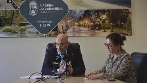 José Carlos Vidal, durante la rueda de prensa sobre los vertidos de A Ribeiriña