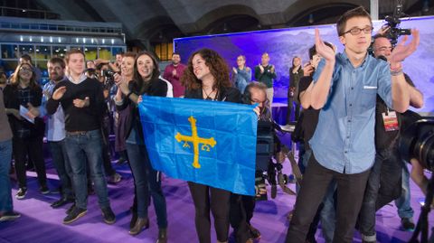 igo Errejn, en un mitin en Oviedo en la campaa de diciembre de 2015