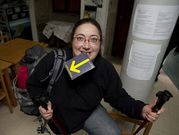 Bego�a Valdomar, hospitalera en el albergue desde el inicio