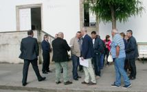 Los concejales del PP de la comarca votaron este lunes en el juzgado. 