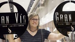 Ftima Macas Yez, ayer en la nueva cafetera Gran Va.