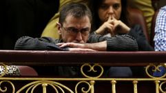Juan Carlos Monedero, en el Congreso durante la sesi�n de investidura de Pedro S�nchez.